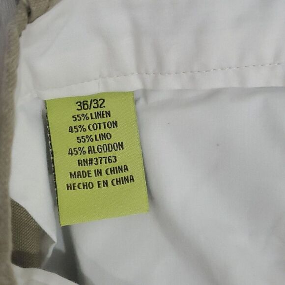 Cubavera Mens Linen Blend Trousers,  Size 36/32 - Picture 4 of 7